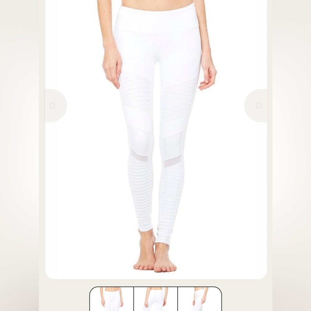 ALO high rise moto leggings w mesh detail